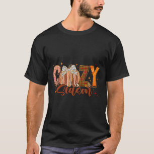 Retro Cosy Season Pumpkin Bow Tis The Season Thank T-Shirt