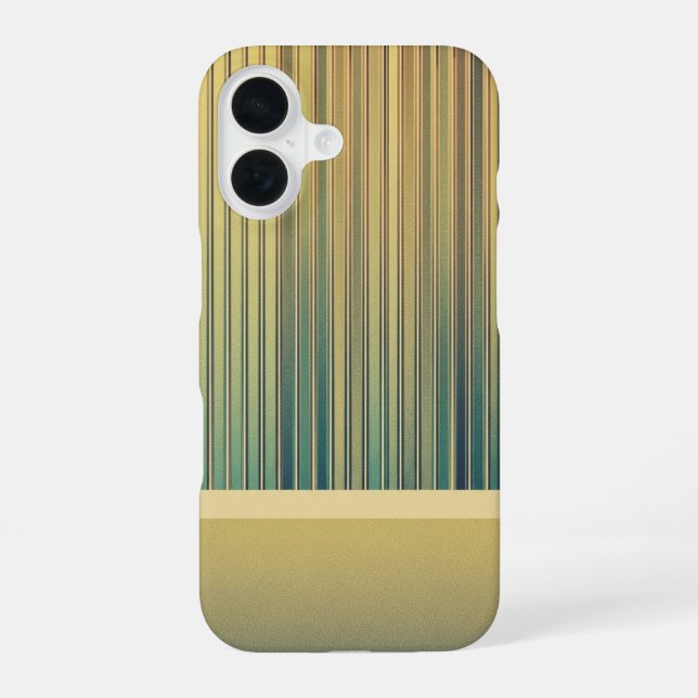 Retro Countdown BarsVertical Lines with Block iPhone 16 Case (Back)