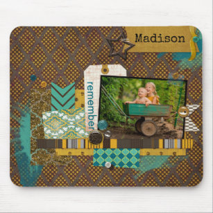 Retro Country Remember Personalised Photo Mouse Mat