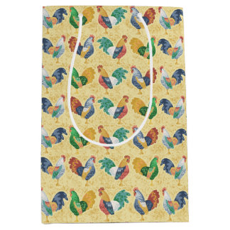 Retro Country Rooster Medium Gift Bag