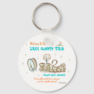 Retro 'County Fair' Key Ring