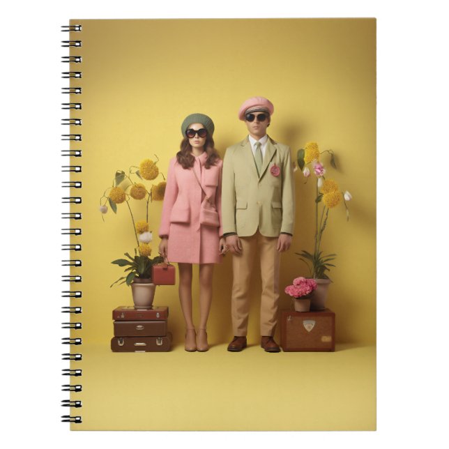 Retro Couple In Yellow Notebook (Front)