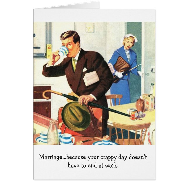 Retro Couple - Marriage Disappointment, (Front)