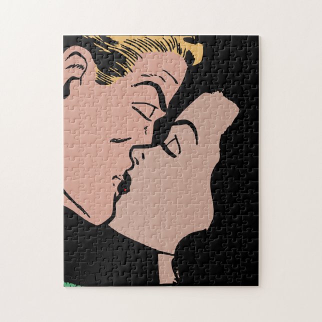 RETRO COUPLE POPART JIGSAW PUZZLE (Vertical)