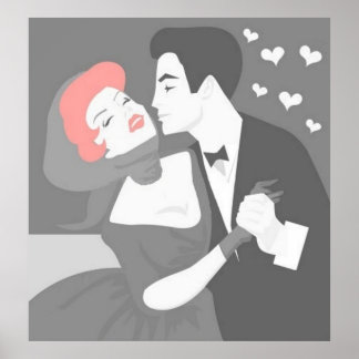 Retro Couple Poster