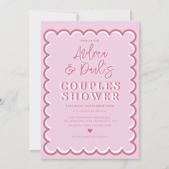 Retro Couples Shower Invitation (Front)
