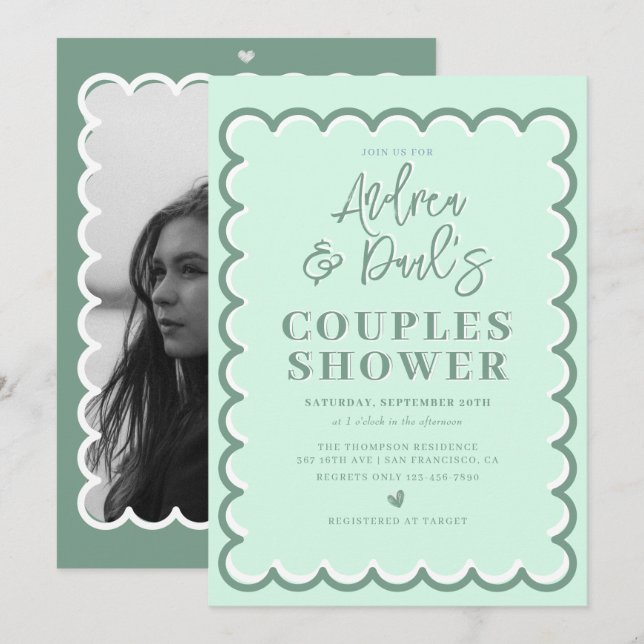 Retro Couples Shower Invitation (Front/Back)