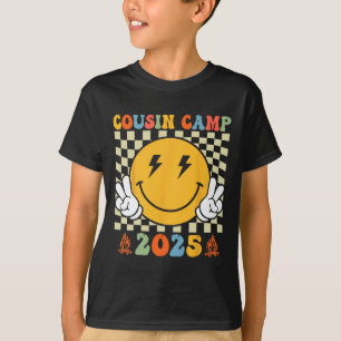 Retro Cousin Camp 2025 Family Vacation Summer Camp T-Shirt