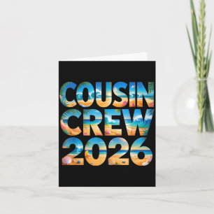 Retro cousin crew 2026 camp family vacation trip card