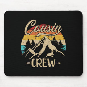 Retro Cousin Crew Camping Outdoor Summer Camp Mouse Mat