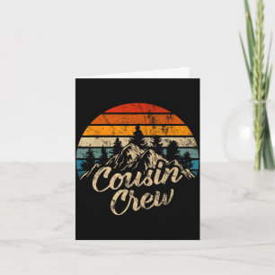 Retro cousin crew hiking mountain camping outdoor card