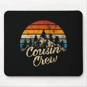 Retro cousin crew hiking mountain camping outdoor mouse mat