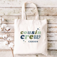 Retro Cousin Crew Monogram | Matching Kids