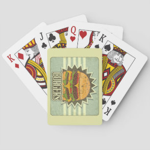 Retro Cover For Fast Food Menu Playing Cards