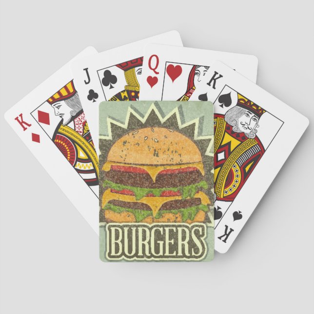Retro Cover For Fast Food Menu Playing Cards (Back)