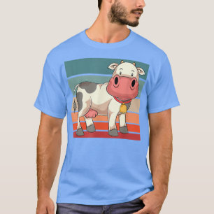 Retro Cow Lover Farmer Farm Animal Cute Cow T-Shirt