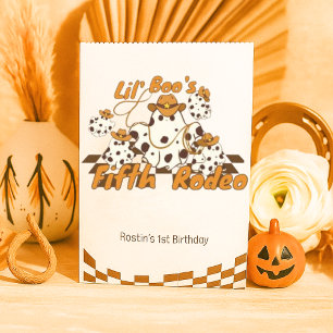 Retro Cowboy Halloween Chequered Pattern Birthday  Favour Bags