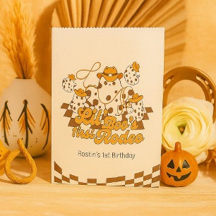 Retro Cowboy Halloween First Rodeo Birthday Favour Bags