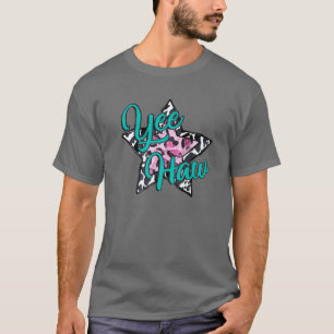 Retro Cowboy Yeehaw Leopard Western Country Cowgir T-Shirt