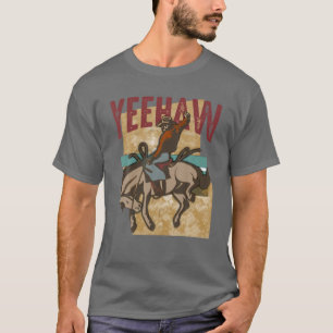 Retro Cowboy Yeehaw Western Country Cowgirl Rodeo T-Shirt