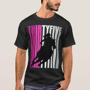 Retro Cowgirl Birthday 35th Rodeo Horse Queen Barr T-Shirt