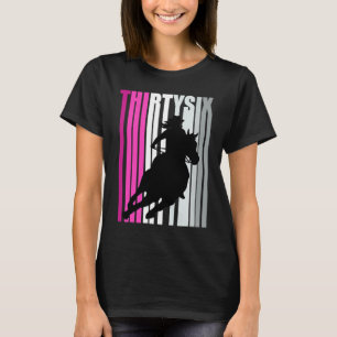 Retro Cowgirl Birthday 36th Rodeo Horse Queen Barr T-Shirt