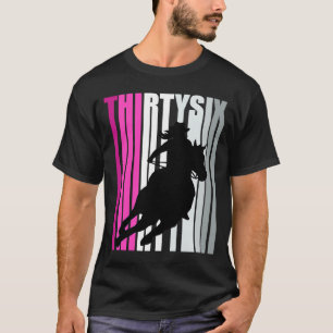 Retro Cowgirl Birthday 36th Rodeo Horse Queen Barr T-Shirt