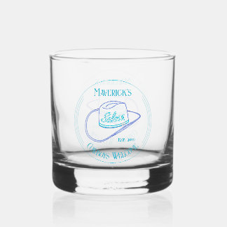 Retro Cowgirl Saloon Drinkware Rocks Whiskey Glass