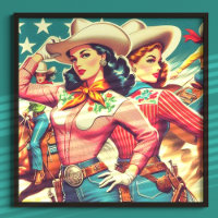 Retro Cowgirls Pin-ups