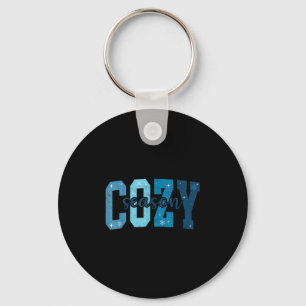 Retro Cozy Season Cute Winter Vibes Tis The Season Key Ring