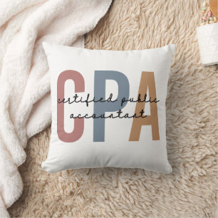 Retro CPA Certified Public Accountant Cushion