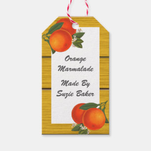 Retro Crate Oranges Custom Canning or Gift Tag