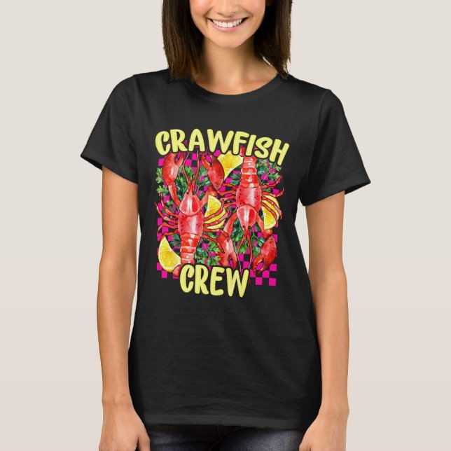 Retro Crawfish Crew Cajun Boil Season For Men Wome T-Shirt (Front)
