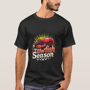 Retro Crawfish Season Louisiana Seafood Boil Party T-Shirt
