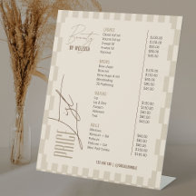 Retro Cream Beige Hair Salon Spa Price List