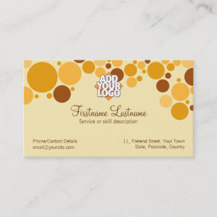 Retro Cream Bubbles Business Card