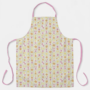 Retro Cream Patchwork Floral Large Apron
