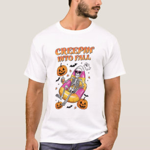 Retro Creepin into Fall Halloween T-Shirt