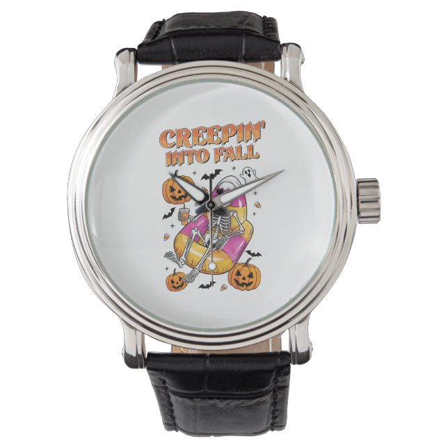 Retro Creepin into Fall Halloween Watch (Front)