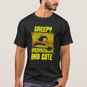 Retro Creepy And Witch Hat And Broom Costume For W T-Shirt