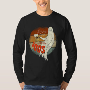 Retro Creepy Halloween Ghost Tee Im Just Here For
