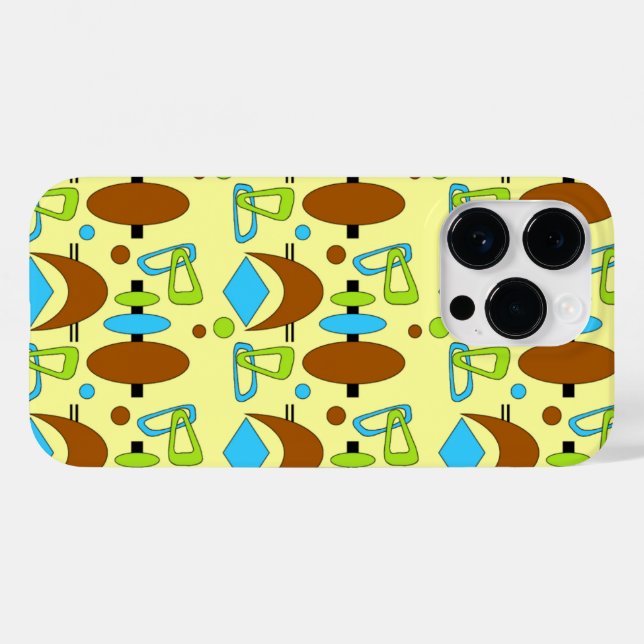 Retro Crescent Totem Shapes Case-Mate iPhone Case (Back (Horizontal))