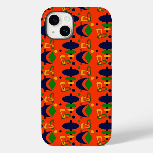 Retro Crescent Totem Shapes Case-Mate iPhone Case (Back)
