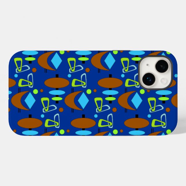 Retro Crescent Totem Shapes Case-Mate iPhone Case (Back (Horizontal))
