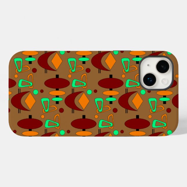 Retro Crescent Totem Shapes Case-Mate iPhone Case (Back (Horizontal))