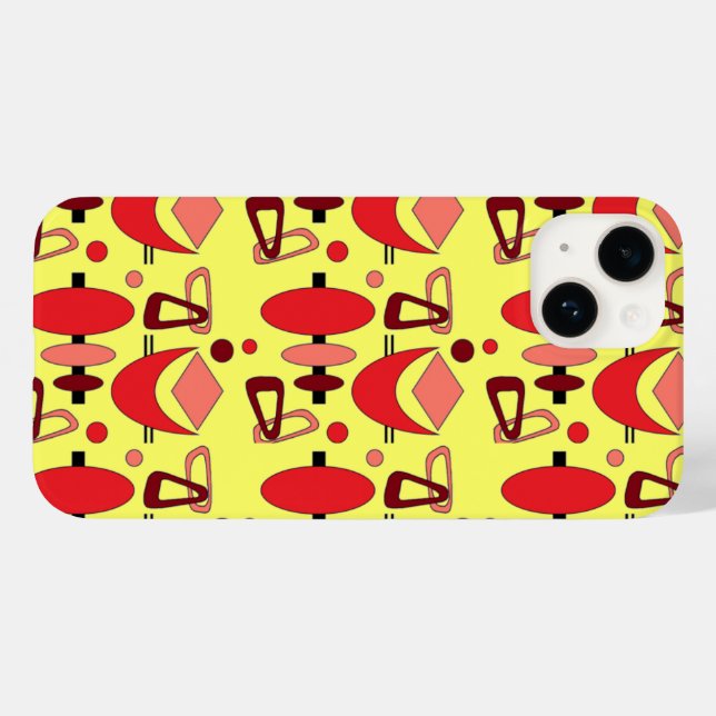 Retro Crescent Totem Shapes Case-Mate iPhone Case (Back (Horizontal))