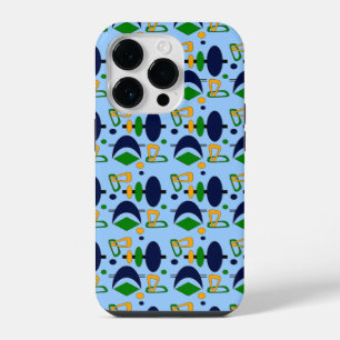 Retro Crescent Totem Shapes iPhone 14 Pro Case