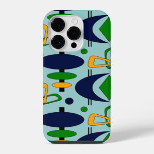 Retro Crescent Totem Shapes iPhone 14 Pro Case