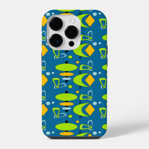 Retro Crescent Totem Shapes iPhone 14 Pro Case