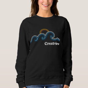 Retro Crestview Florida FL Vintage Beach Surf Sweatshirt